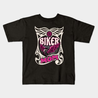 Biker Mom Motorcycle Mother Women Kids T-Shirt